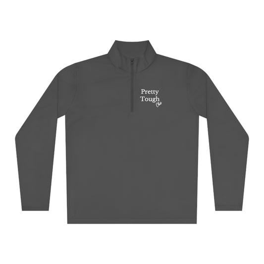 Tee-shirt, Long Sleeve, Unisex Quarter-Zip Pullover/Pretty Tough Chic