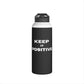 Bottle, Stainless Steel, Standard Lid/BLK/Keep It Positive