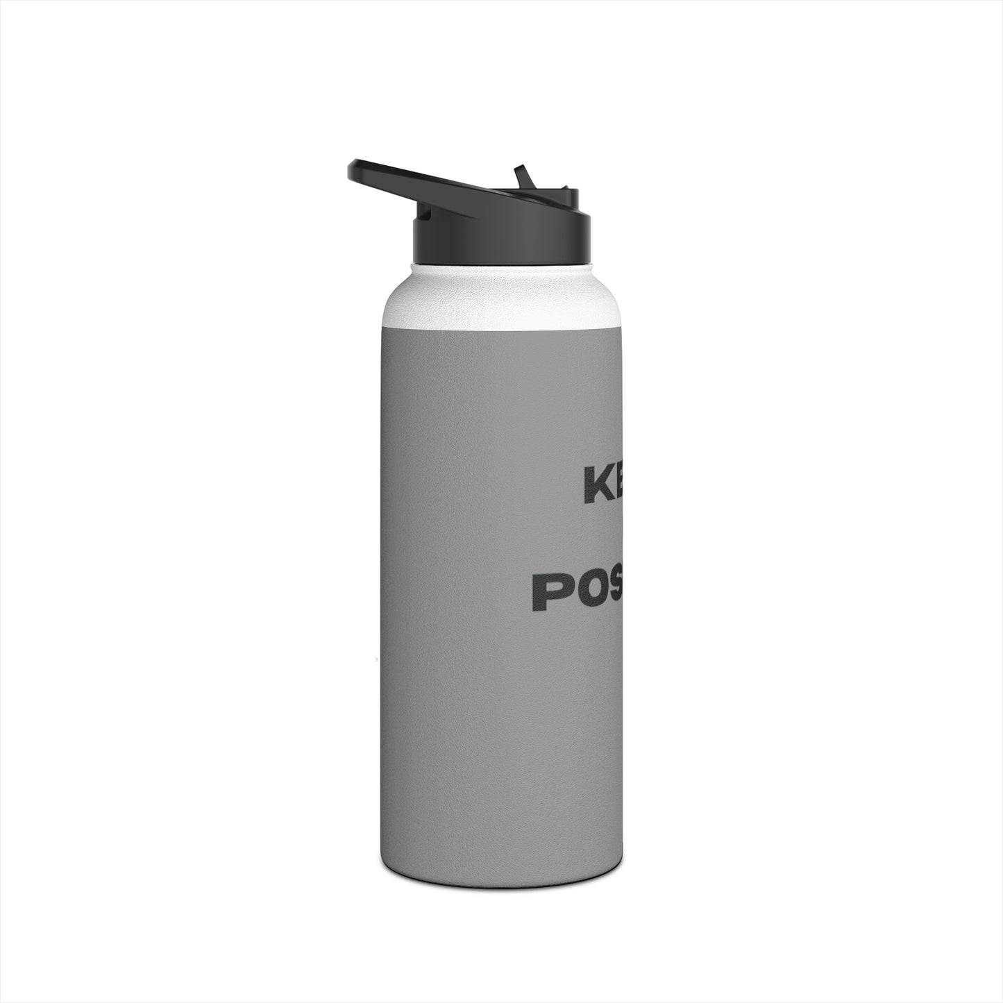 Bottle, Stainless Steel, Standard Lid/GRAY/Keep It Positive