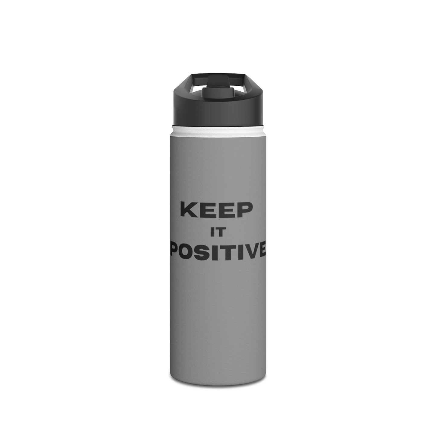 Bottle, Stainless Steel, Standard Lid/GRAY/Keep It Positive