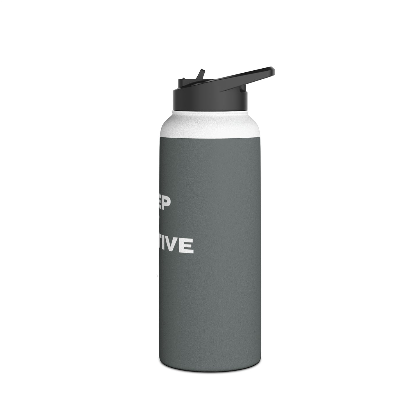 Bottle, Stainless Steel, Standard Lid/DRK GRAY/Keep It Positive