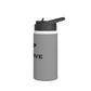 Bottle, Stainless Steel, Standard Lid/GRAY/Keep It Positive