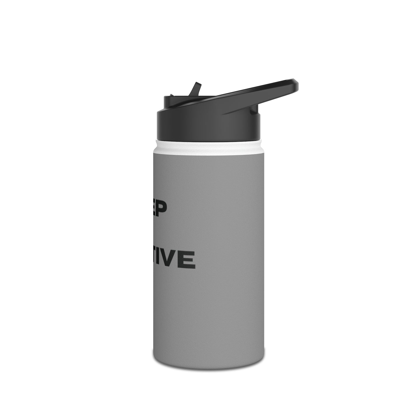 Bottle, Stainless Steel, Standard Lid/GRAY/Keep It Positive