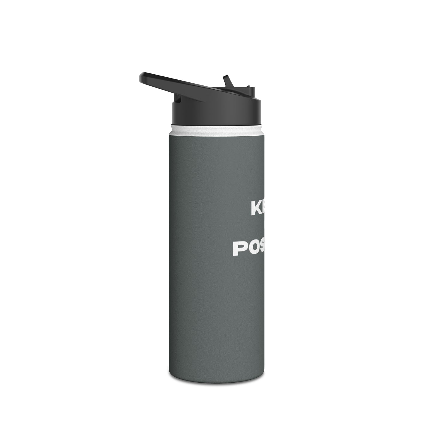 Bottle, Stainless Steel, Standard Lid/DRK GRAY/Keep It Positive