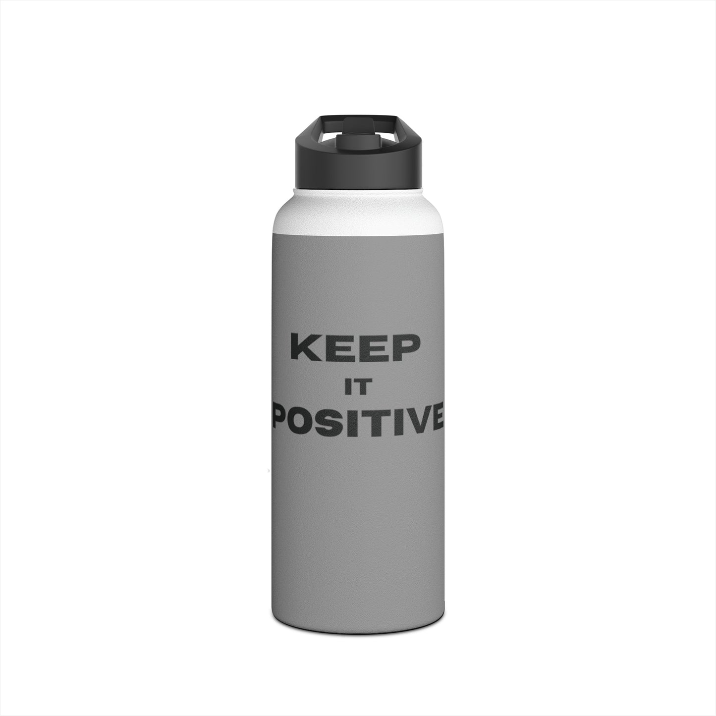 Bottle, Stainless Steel, Standard Lid/GRAY/Keep It Positive