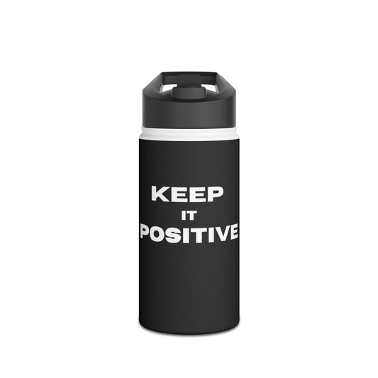 Bottle, Stainless Steel, Standard Lid/BLK/Keep It Positive