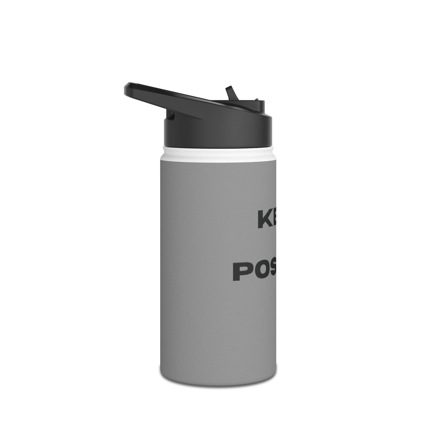 Bottle, Stainless Steel, Standard Lid/GRAY/Keep It Positive