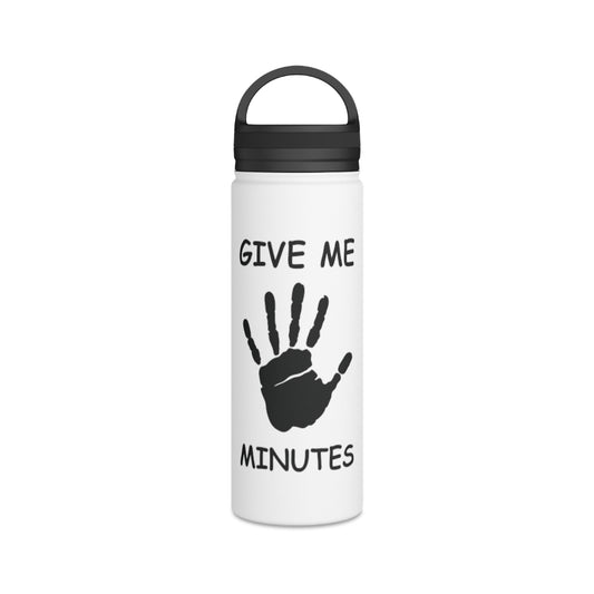 Stainless Steel Water Bottle, Handle Lid/GiveMe5Min