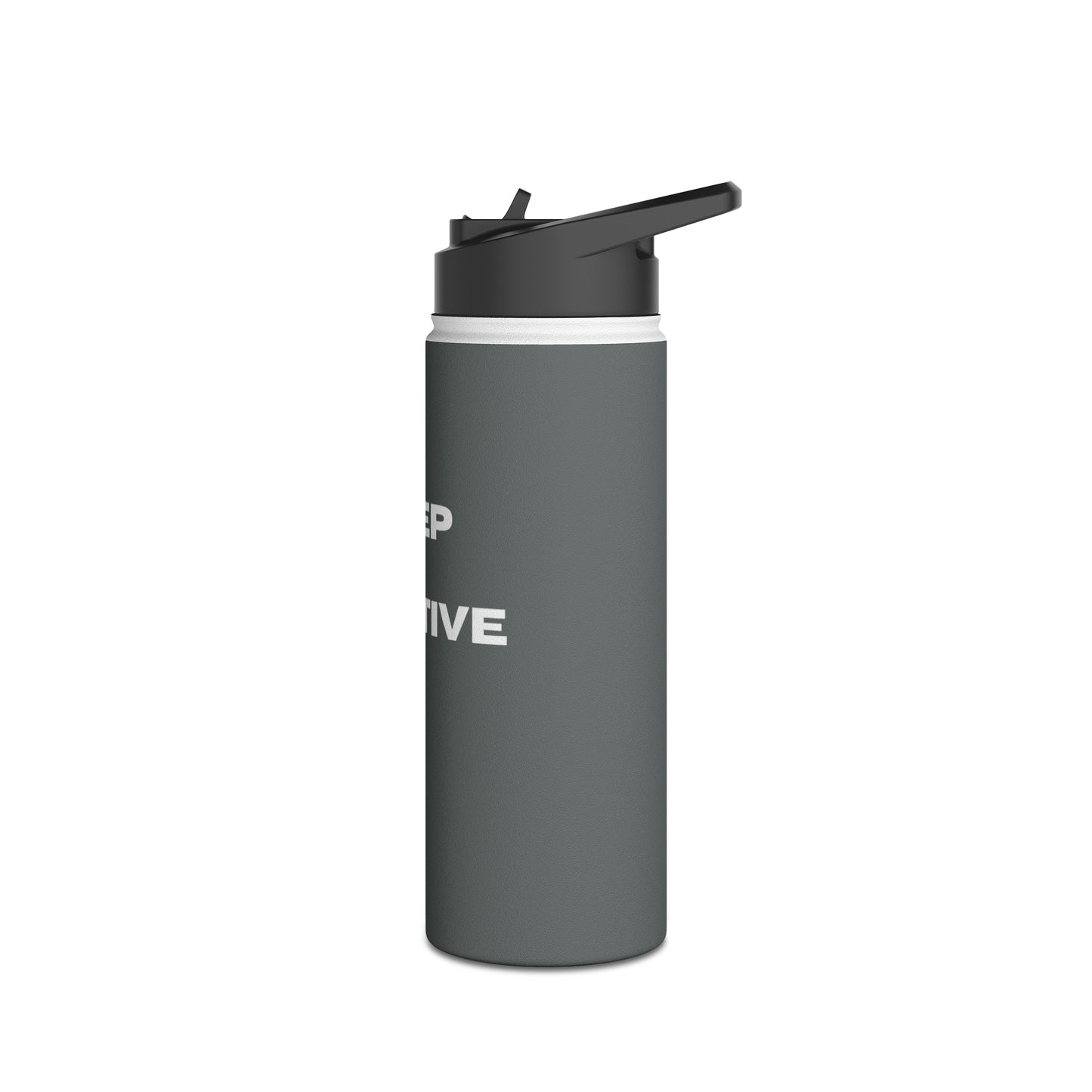 Bottle, Stainless Steel, Standard Lid/DRK GRAY/Keep It Positive