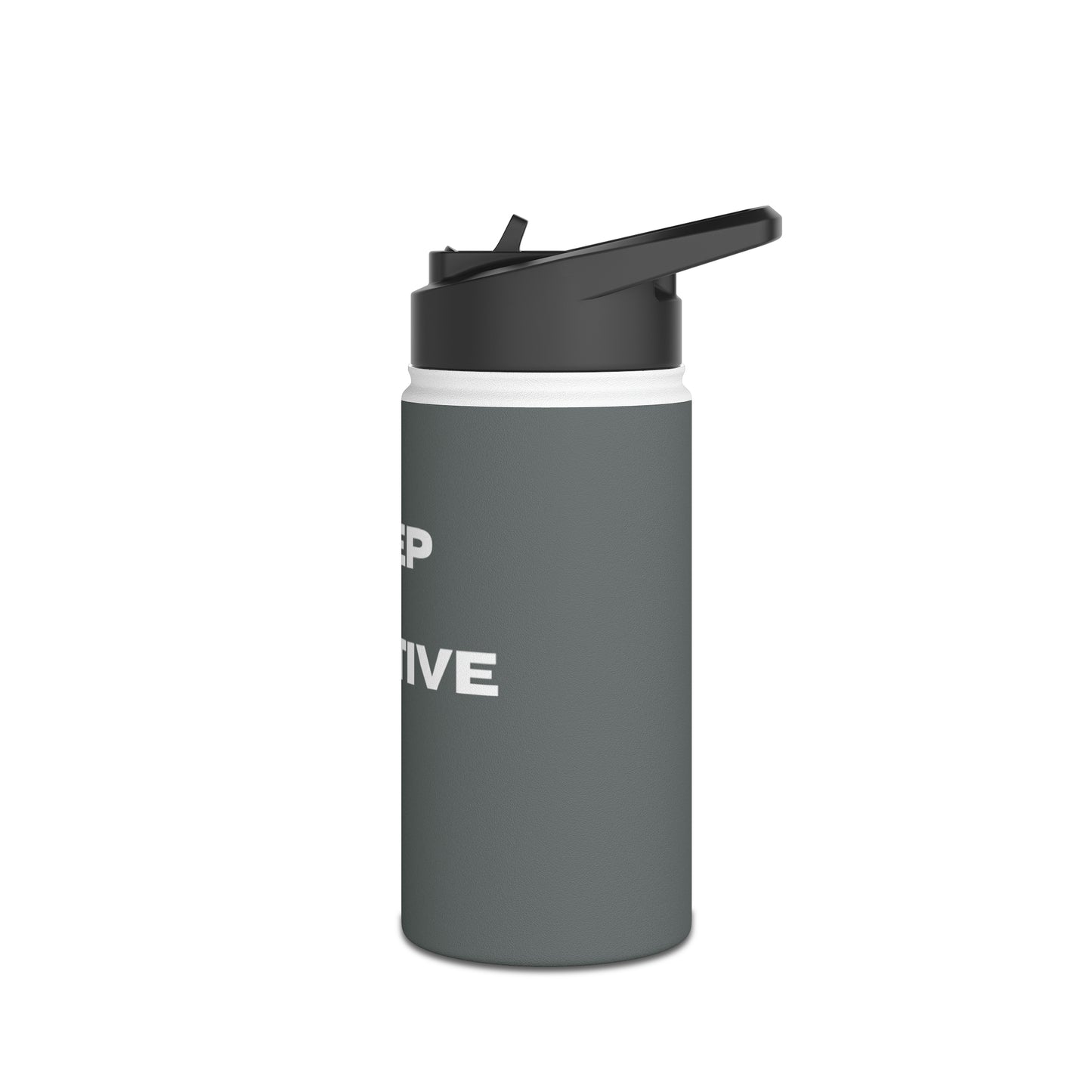 Bottle, Stainless Steel, Standard Lid/DRK GRAY/Keep It Positive