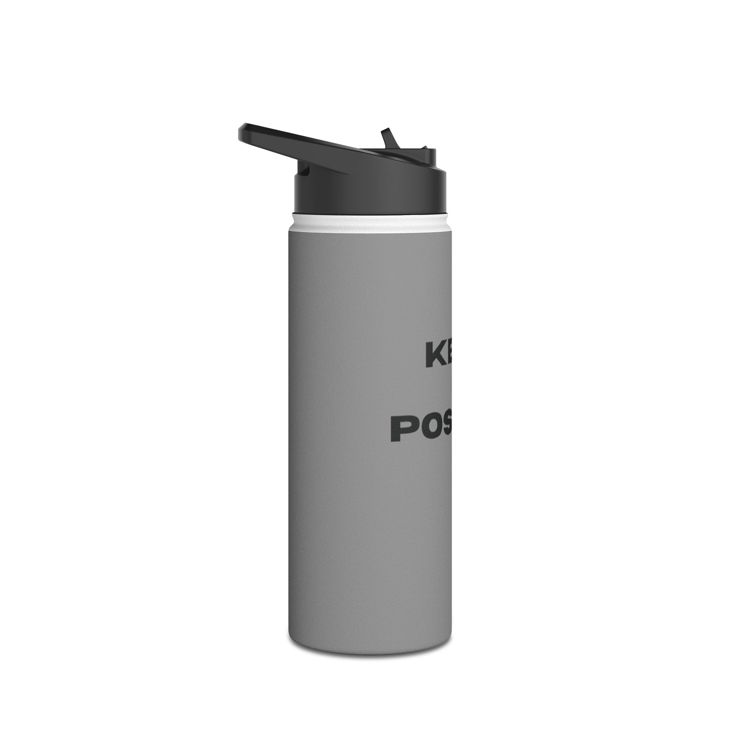 Bottle, Stainless Steel, Standard Lid/GRAY/Keep It Positive