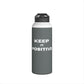 Bottle, Stainless Steel, Standard Lid/DRK GRAY/Keep It Positive